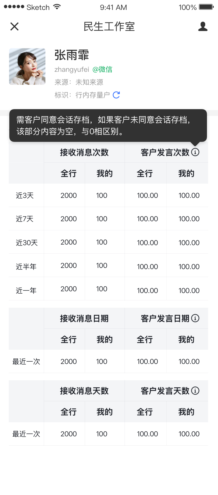 企微渠道数字化 移动端界面
